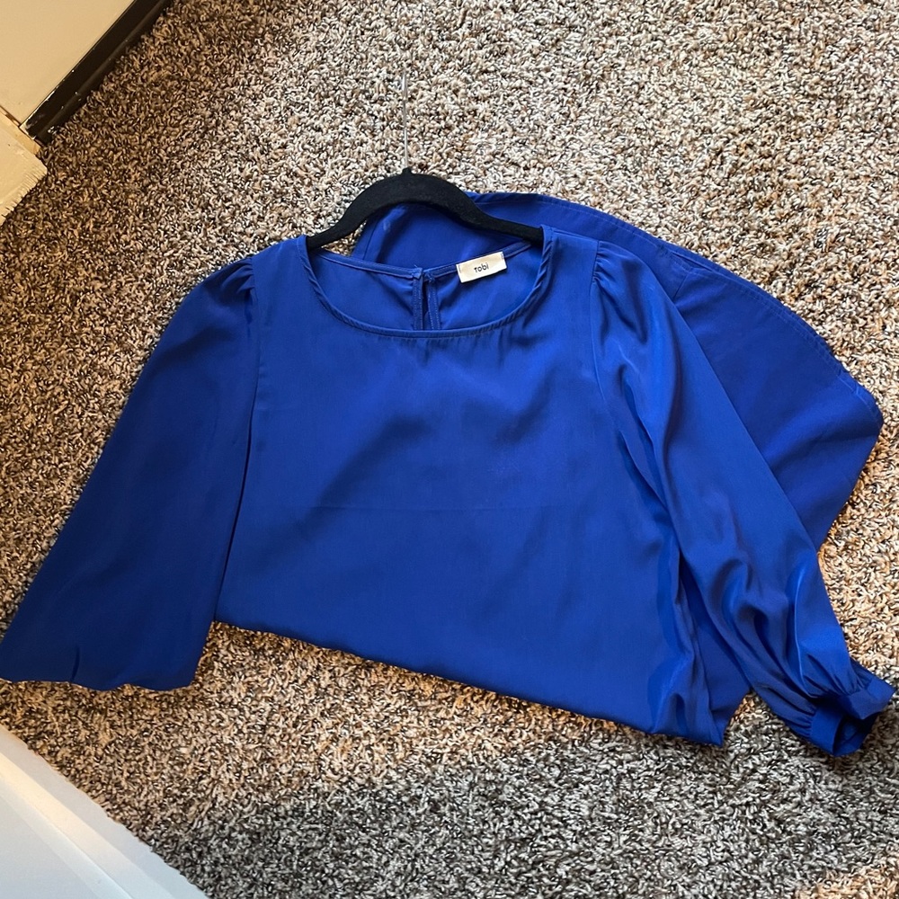 Blue shift dress
